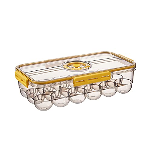 RRMMAN Ei-Organizer-Box, Eier-Organizer-Behälter, tragbarer Eierkasten, Kunststoff-Eierbehälter, Eierhalter, Eier-Aufbewahrungsbehälter, stapelbare Eier-Aufbewahrungsbehälter, transparente Eierablage von RRMMAN