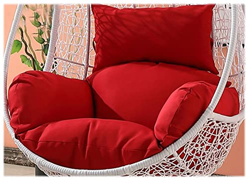 Kissen für Hängesessel, Hängekorb Rückenkissen, Schaukel Korb Auflagen, Polster Rückenkissen für Rattan Hängesschaukel Hängestuhl Outdoor Indoor,Rot,120x90cm von RRNAR