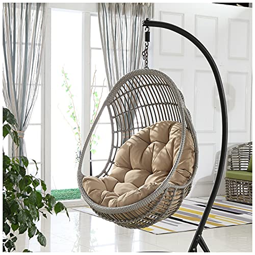 RRNAR Garden Lounger Swing Hanging Basket Seat Cushion Thick Hanging Chair Pad, Cushion for polyrattan/Rattan Hanging Swing (Cushion only) 90 x 120 cm,C von RRNAR