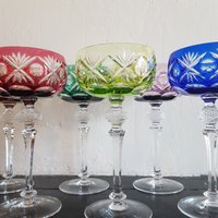 Cristal Vitrine Gläser von RRRVintageFleaMarket