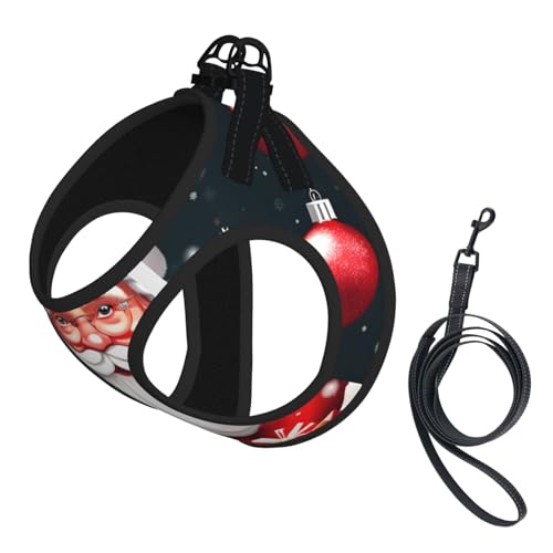 Hundegeschirr und Leine, Weihnachtsmann-Druck, weiches Netzgewebe, reflektierend, atmungsaktiv, leicht, Westen-Stil Hundegeschirr und Leine, Weihnachtsmann-Druck, weiches Netzgewebe, reflektierend, atmungsaktiv, leicht, Westen-Stil von RRSZCC