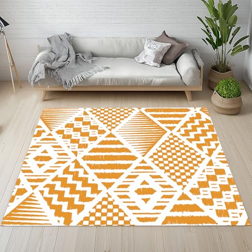 RRUxiia Fußmatte Outdoor 50x80cm Geometrie Diamant Welle Kleiner Teppich rutschfest Orange Patchwork Linien Teppich Waschbarer Weich Anti Rutsch Für Badezimmer Innen Und Außentüren Eingang RRUxiia Fußmatte Outdoor 50x80cm Geometrie Diamant Welle Kleiner Teppich rutschfest Orange Patchwork Linien Teppich Waschbarer Weich Anti Rutsch Für Badezimmer Innen Und Außentüren Eingang von RRUxiia