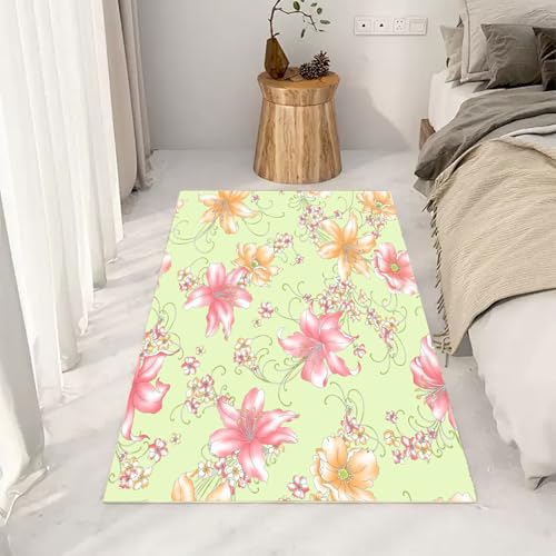 RRUxiia Fußmatte Outdoor 50x80cm Lilie Blumen Anlage Kleiner Teppich rutschfest Blumenmuster Pflanzendrucke Teppich Waschbarer Weich Anti Rutsch Für Badezimmer Innen Und Außentüren Eingang RRUxiia Fußmatte Outdoor 50x80cm Lilie Blumen Anlage Kleiner Teppich rutschfest Blumenmuster Pflanzendrucke Teppich Waschbarer Weich Anti Rutsch Für Badezimmer Innen Und Außentüren Eingang von RRUxiia