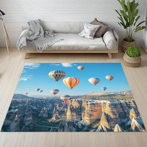 RRUxiia Fußmatte Outdoor 50x80cm Modern Natur Landschaft Kleiner Teppich rutschfest Heißluftballon Berg Teppich Waschbarer Weich Anti Rutsch Für Badezimmer Innen Und Außentüren Eingang RRUxiia Fußmatte Outdoor 50x80cm Modern Natur Landschaft Kleiner Teppich rutschfest Heißluftballon Berg Teppich Waschbarer Weich Anti Rutsch Für Badezimmer Innen Und Außentüren Eingang von RRUxiia
