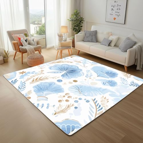RRUxiia Kleiner Teppich Weich 60x90cm Blau Muschel Hülse Fußmatte Outdoor Meerestiere Anlage Teppich Waschbarer Anti Rutsch Matte Für Badezimmer Innen Und Außentüren Eingang RRUxiia Kleiner Teppich Weich 60x90cm Blau Muschel Hülse Fußmatte Outdoor Meerestiere Anlage Teppich Waschbarer Anti Rutsch Matte Für Badezimmer Innen Und Außentüren Eingang von RRUxiia