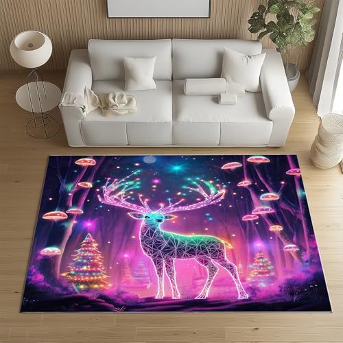 RRUxiia Kleiner Teppich Weich 60x90cm Fantasie REH Pilz Baum Fußmatte Outdoor Farbe Dschungel Tier Teppich Waschbarer Anti Rutsch Matte Für Badezimmer Innen Und Außentüren Eingang RRUxiia Kleiner Teppich Weich 60x90cm Fantasie REH Pilz Baum Fußmatte Outdoor Farbe Dschungel Tier Teppich Waschbarer Anti Rutsch Matte Für Badezimmer Innen Und Außentüren Eingang von RRUxiia