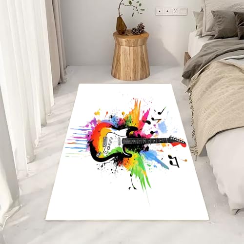 RRUxiia Kleiner Teppich Weich 60x90cm Farbe Graffiti Gitarre Fußmatte Outdoor Musik Musikinstrumente Teppich Waschbarer Anti Rutsch Matte Für Badezimmer Innen Und Außentüren Eingang RRUxiia Kleiner Teppich Weich 60x90cm Farbe Graffiti Gitarre Fußmatte Outdoor Musik Musikinstrumente Teppich Waschbarer Anti Rutsch Matte Für Badezimmer Innen Und Außentüren Eingang von RRUxiia