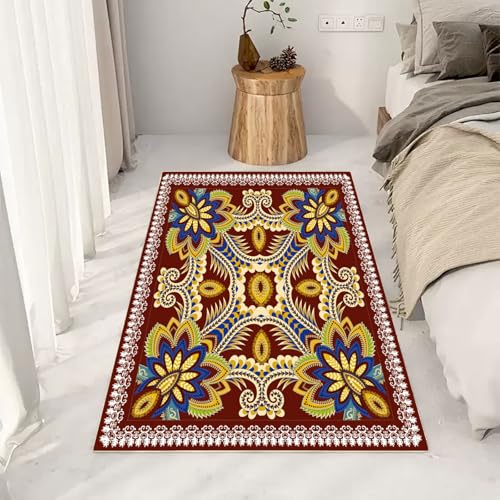 RRUxiia Kleiner Teppich Weich 60x90cm Ländlich Blumen Anlage Fußmatte Outdoor Retro Tradition Nationalität Teppich Waschbarer Anti Rutsch Matte Für Badezimmer Innen Und Außentüren Eingang RRUxiia Kleiner Teppich Weich 60x90cm Ländlich Blumen Anlage Fußmatte Outdoor Retro Tradition Nationalität Teppich Waschbarer Anti Rutsch Matte Für Badezimmer Innen Und Außentüren Eingang von RRUxiia