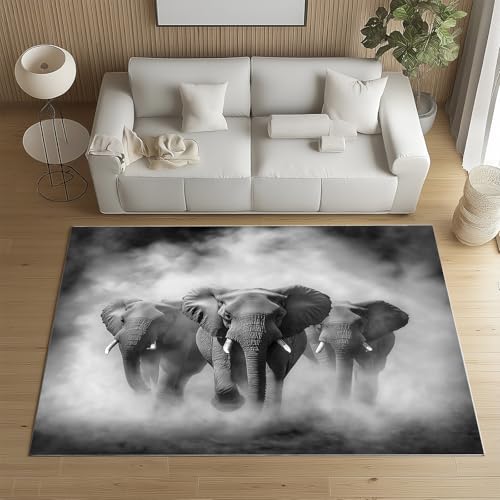 RRUxiia Kleiner Teppich Weich 60x90cm Modern Elefant Thema Fußmatte Outdoor Tierwelt Nebel Teppich Waschbarer Anti Rutsch Matte Für Badezimmer Innen Und Außentüren Eingang RRUxiia Kleiner Teppich Weich 60x90cm Modern Elefant Thema Fußmatte Outdoor Tierwelt Nebel Teppich Waschbarer Anti Rutsch Matte Für Badezimmer Innen Und Außentüren Eingang von RRUxiia