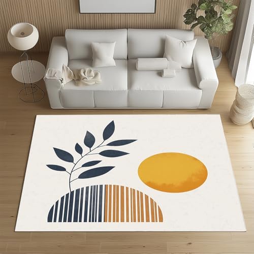 RRUxiia Kleiner Teppich Weich 60x90cm Modern Mittelalter Bar Fußmatte Outdoor Einfachheit Sonne Anlage Teppich Waschbarer Anti Rutsch Matte Für Badezimmer Innen Und Außentüren Eingang von RRUxiia