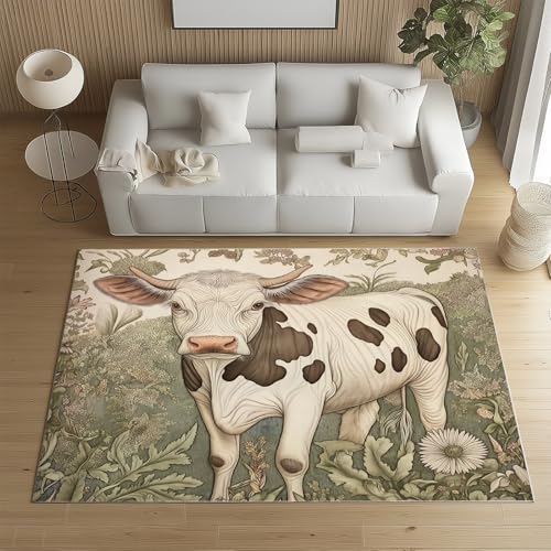 RRUxiia Kleiner Teppich Weich 60x90cm Niedlich Ochse Bauernhof Fußmatte Outdoor Tier Ländlich Anlage Teppich Waschbarer Anti Rutsch Matte Für Badezimmer Innen Und Außentüren Eingang RRUxiia Kleiner Teppich Weich 60x90cm Niedlich Ochse Bauernhof Fußmatte Outdoor Tier Ländlich Anlage Teppich Waschbarer Anti Rutsch Matte Für Badezimmer Innen Und Außentüren Eingang von RRUxiia