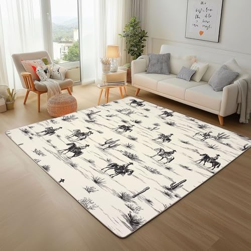 RRUxiia Kleiner Teppich Weich 60x90cm Retro Cowboys Pferd Fußmatte Outdoor Wüste Kaktus Anlage Teppich Waschbarer Anti Rutsch Matte Für Badezimmer Innen Und Außentüren Eingang RRUxiia Kleiner Teppich Weich 60x90cm Retro Cowboys Pferd Fußmatte Outdoor Wüste Kaktus Anlage Teppich Waschbarer Anti Rutsch Matte Für Badezimmer Innen Und Außentüren Eingang von RRUxiia