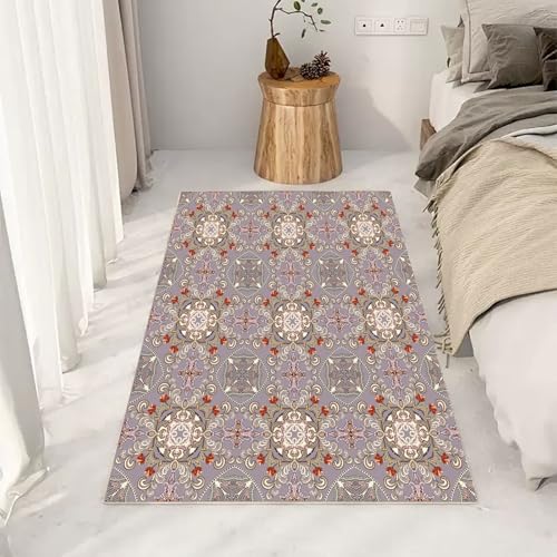 RRUxiia Kleiner Teppich Weich 60x90cm Tradition Blumen Anlage Fußmatte Outdoor Retro Nationalität Teppich Waschbarer Anti Rutsch Matte Für Badezimmer Innen Und Außentüren Eingang von RRUxiia