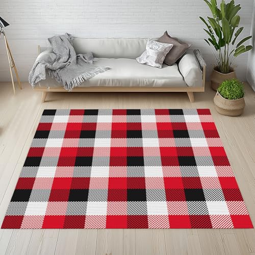 RRUxiia Rugs for Living Room Geometrie Netz Teppich Wohnzimmer 160x230cm Einfachheit Patchwork Muster Carpet Waschbarer rutschfest Weich Schlafzimmer Kinderzimmer Esszimmer Raumdekoration von RRUxiia