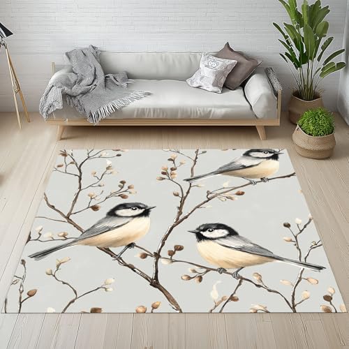RRUxiia Teppich 80x150cm Vögel Filialen Teppich Wohnzimmer Tier Staubblätter Anlage Rugs for Living Room Waschbarer Bettvorleger rutschfest Weich Schlafzimmer Kinderzimmer Esszimmer RRUxiia Teppich 80x150cm Vögel Filialen Teppich Wohnzimmer Tier Staubblätter Anlage Rugs for Living Room Waschbarer Bettvorleger rutschfest Weich Schlafzimmer Kinderzimmer Esszimmer von RRUxiia