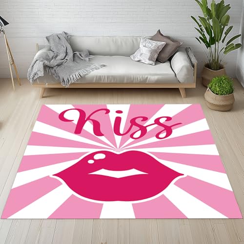RRUxiia Teppich Schlafzimmer 240x340cm Karikatur Mädchen Lippen Teppich Weich Wohnzimmer Rot Einfachheit Kiss Rugs for Living Room Waschbarer Bettvorleger rutschfest Kinderzimmer RRUxiia Teppich Schlafzimmer 240x340cm Karikatur Mädchen Lippen Teppich Weich Wohnzimmer Rot Einfachheit Kiss Rugs for Living Room Waschbarer Bettvorleger rutschfest Kinderzimmer von RRUxiia