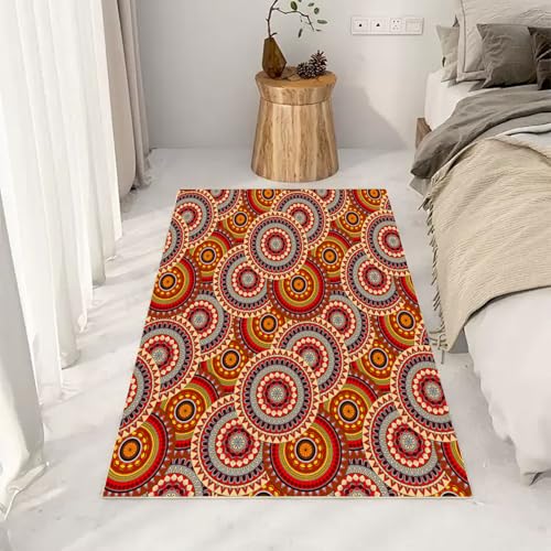 RRUxiia Teppich Schlafzimmer Waschbarer 80x150cm 3D Stereo Runde Teppich Wohnzimmer rutschfest Tradition Stamm Nationalität Rugs for Living Room Bettvorleger Weich Kinderzimmer RRUxiia Teppich Schlafzimmer Waschbarer 80x150cm 3D Stereo Runde Teppich Wohnzimmer rutschfest Tradition Stamm Nationalität Rugs for Living Room Bettvorleger Weich Kinderzimmer von RRUxiia