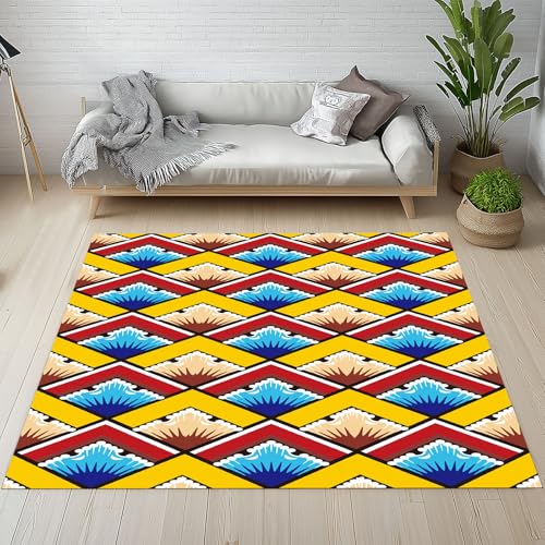 RRUxiia Teppich Schlafzimmer Waschbarer 80x150cm Geometrie Diamant Teppich Wohnzimmer rutschfest Patchwork Welle Rugs for Living Room Bettvorleger Weich Kinderzimmer RRUxiia Teppich Schlafzimmer Waschbarer 80x150cm Geometrie Diamant Teppich Wohnzimmer rutschfest Patchwork Welle Rugs for Living Room Bettvorleger Weich Kinderzimmer von RRUxiia