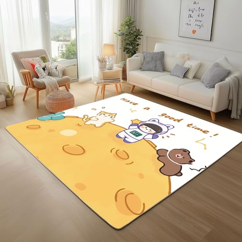 RRUxiia Teppich Wohnzimmer 160x230cm Karikatur Mond Rugs for Living Room Niedlich Astronaut Katze Teppich Waschbarer rutschfest Weich Schlafzimmer Bettvorleger Kinderzimmer RRUxiia Teppich Wohnzimmer 160x230cm Karikatur Mond Rugs for Living Room Niedlich Astronaut Katze Teppich Waschbarer rutschfest Weich Schlafzimmer Bettvorleger Kinderzimmer von RRUxiia