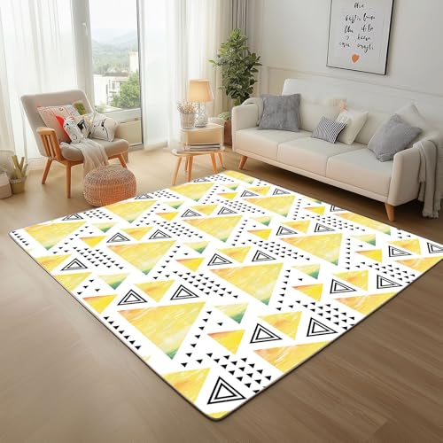 RRUxiia Teppich Wohnzimmer 200x290cm Geometrie Dreieck Schlafzimmer Teppich Weich Modern Einfachheit Drucken Carpet Waschbarer Bettvorleger rutschfest Esszimmer RRUxiia Teppich Wohnzimmer 200x290cm Geometrie Dreieck Schlafzimmer Teppich Weich Modern Einfachheit Drucken Carpet Waschbarer Bettvorleger rutschfest Esszimmer von RRUxiia