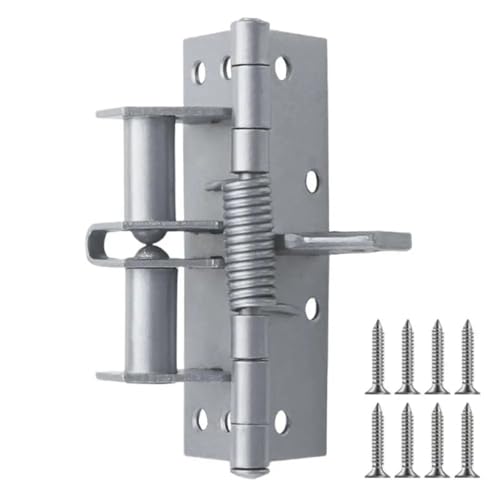 Federscharnier 4-Zoll-Positionierungsscharnierfeder Automatisches Türschließscharnier Holztürscharnier Küche Multifunktions-Abnehmbare Federscharniere(Silver) von RRYPBOVG