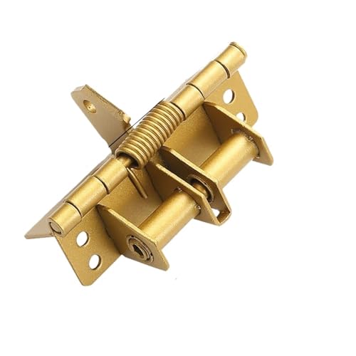 Federscharnier Möbel 90 Grad Multifunktions-Positionierungsscharnier Automatische Schließfeder Selbstausrichtendes Scharnier Möbelzubehör(Gold) von RRYPBOVG