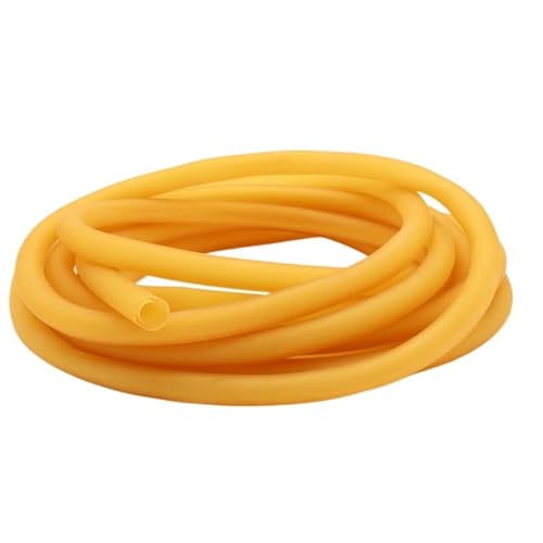 Gummischlauch 1/3/5M Latex-Gummischläuche 1,6 2 3 4 5 7 9 10 12 14 17 mm Hochelastische elastische chirurgische medizinische Schlauchschleuder(Yellow,3.0 METER_ID 8MM X 10MM OD) von RRYPBOVG