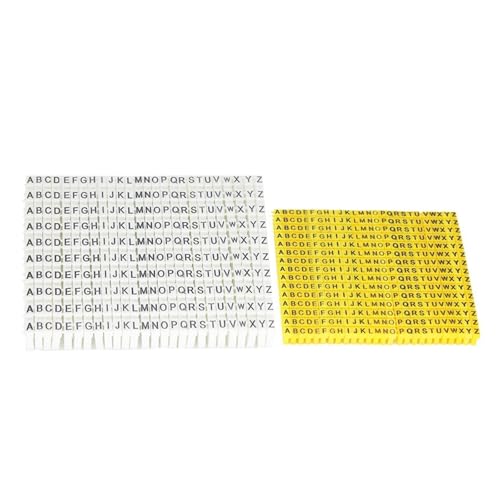 Kabelmarkierer Nummer 0,3/1,5/2,5/4/6 mm2 Netzwerkkabel Draht C Clip Marker Tag Label Kabel(0.3 sqmm,260Pieces Yellow) von RRYPBOVG