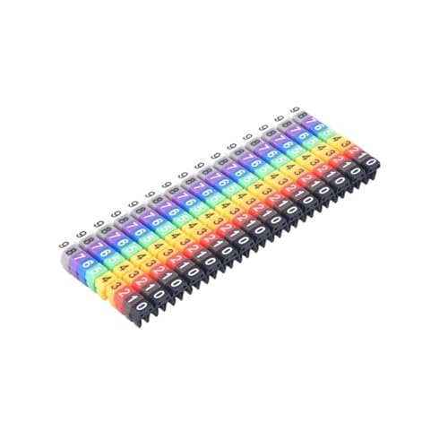 Kabelmarkierer Nummer 100/150 Pcs Kabel Marker C-Typ Anzahl Label Draht Netzwerk Tag(M-1(2.5mm)100PCS) von RRYPBOVG