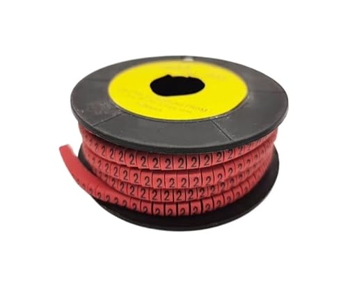 Kabelmarkierer Nummer 250/500/1000Pcs 0 Zu 9 Anzahl Draht Marker Spirale Verpackung Farbige(Color-02,EC-1) von RRYPBOVG