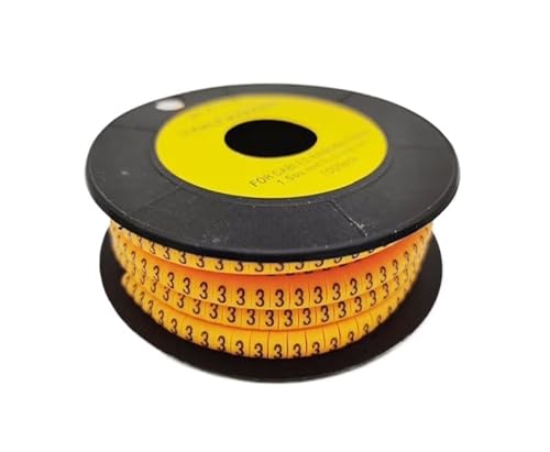 Kabelmarkierer Nummer 250/500/1000Pcs 0 Zu 9 Anzahl Draht Marker Spirale Verpackung Farbige(Color-03,EC-2(500Pcs)) von RRYPBOVG