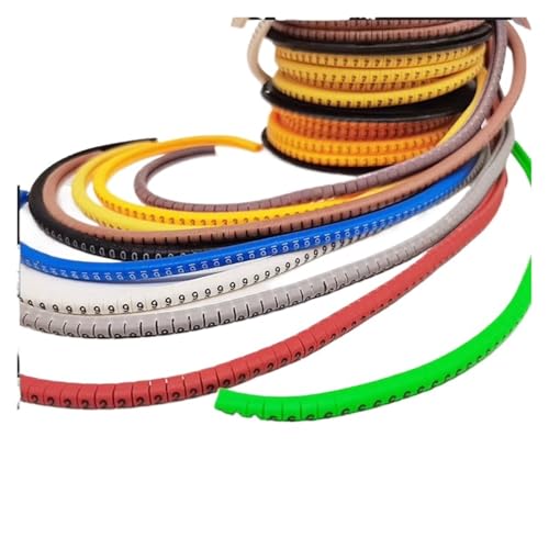 Kabelmarkierer Nummer 250/500/1000Pcs 0 Zu 9 Anzahl Draht Marker Spirale Verpackung Farbige(Mix color,EC-1) von RRYPBOVG