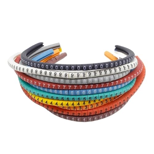 Kabelmarkierer Nummer 500 STÜCKE EC-0 Kabel Draht Marker 0 Bis 9 for Größe 1,5 mm² Farbige von RRYPBOVG