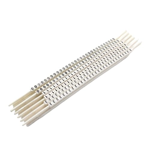 Kabelmarkierer Nummer Etiketten for Glasfaserkabel, C-Typ, aufsteckbare Hülsen, 0,9–4 mm, Drahtnummernschilder(S-1 (2.0mm),E_100PCS) von RRYPBOVG