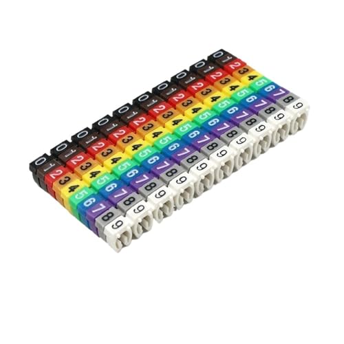 Kabelmarkierer Nummer Kabelmarkierungen Bunte Markierung Nummer Tag Label Draht Netzwerk(Color 2) von RRYPBOVG