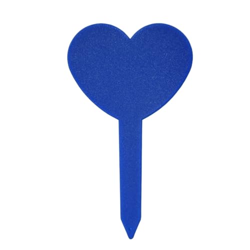 Pflanzenschilder 100 stücke Garten Wasserdichte Kunststoff Pflanzenmarkierungen Etiketten T-typ Zeichen Tags Wiederverwendbare for Blume Gemüse Topf Bonsai Stake(4.75x8.3CM-Blue) von RRYPBOVG