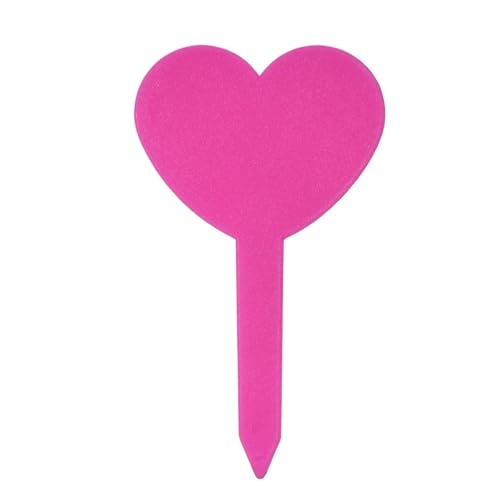 Pflanzenschilder 100 stücke Garten Wasserdichte Kunststoff Pflanzenmarkierungen Etiketten T-typ Zeichen Tags Wiederverwendbare for Blume Gemüse Topf Bonsai Stake(4.75x8.3CM-Pink) von RRYPBOVG
