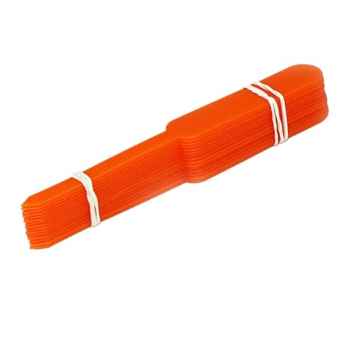 Pflanzenschilder 100 stücke Pflanzenetiketten Garten Verdickt Topf Marker Kindergarten Blume Kräuter Tags Kunststoff Wasserdicht Blume Gemüse Topf(Orange) von RRYPBOVG