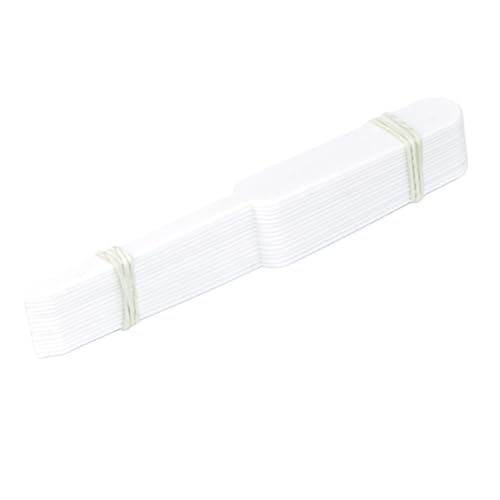 Pflanzenschilder 100 stücke Pflanzenetiketten Garten Verdickt Topf Marker Kindergarten Blume Kräuter Tags Kunststoff Wasserdicht Blume Gemüse Topf(White) von RRYPBOVG