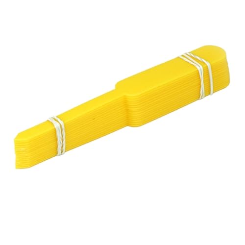 Pflanzenschilder 100 stücke Pflanzenetiketten Garten Verdickt Topf Marker Kindergarten Blume Kräuter Tags Kunststoff Wasserdicht Blume Gemüse Topf(Yellow) von RRYPBOVG