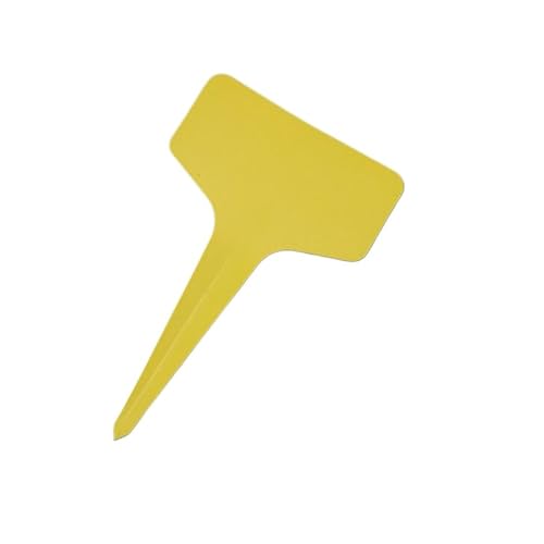 Pflanzenschilder 100 stücke Pflanzenmarkierungen Schilder Kunststoffetiketten Blumenmarkierungstöpfe Kunststoff Wasserdicht for Kräuter Gartengeräte Liefert(Yellow) von RRYPBOVG