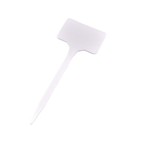 Pflanzenschilder 50 Stück verdicken Pflanzenetiketten wasserdicht Garten T-Typ Tags wiederverwendbare Blume Gemüse Sämlinge Klassifizierung Marker Platte(White) von RRYPBOVG