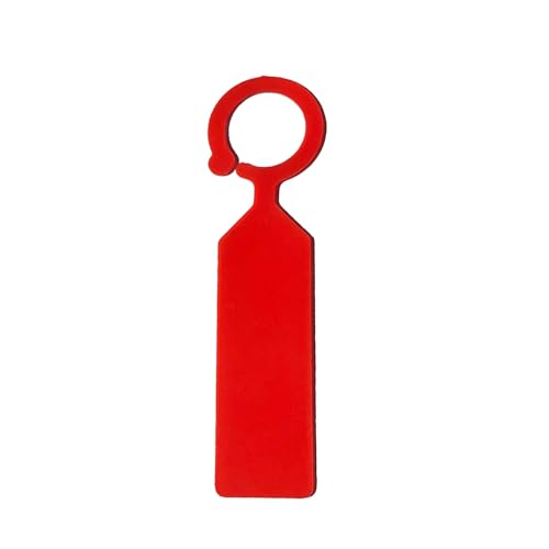 Pflanzenschilder 500 stücke Garten Pflanzen Tag Ring Haken Baum Marker Zeichen Kunststoff Wasserdicht Re-Verwendbare Hängen Label Stake(Red) von RRYPBOVG
