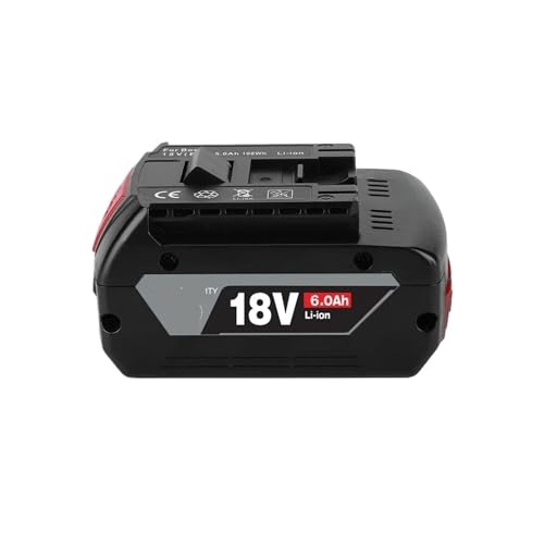 RRYUIOO Wiederaufladbarer Akku 18 V 10 Ah Lithium-Ionen-Akku GBA 18 V 10 Ah 18 V GBA GSR GSB BAT618 BAT609 Werkzeugakku(BS-18V 6Ah) von RRYUIOO