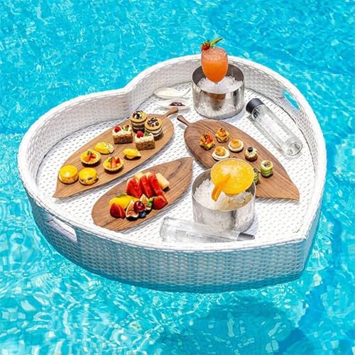 RRrawgff Schwimmender Pool-Tabletttisch – Pool-Float zum Servieren von Getränken und Snacks – Perfekt für Brunch in Spas und Poolpartys RRrawgff Schwimmender Pool-Tabletttisch – Pool-Float zum Servieren von Getränken und Snacks – Perfekt für Brunch in Spas und Poolpartys von RRrawgff