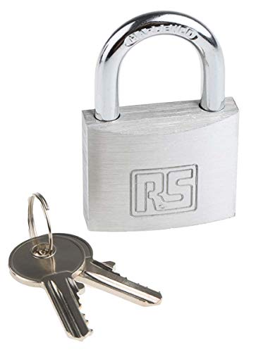 RS PRO Aluminium Vorhängeschloss mit Schlüssel, Bügel-Ø 6mm x 28mm von RS PRO