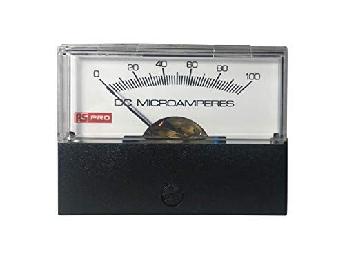RS PRO Amperemeter 100 (Input) μA DC Drehspule, 44mm x 57mm T. 45.7mm / ±1,5% von RS PRO