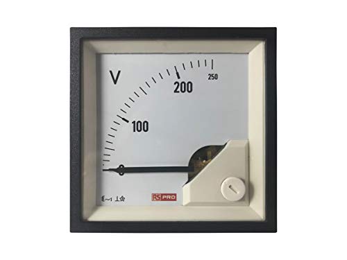 RS PRO Analoges Voltmeter AC Analog-Anzeige / 0,01, 68mm, 68mm, 66 (100 A) mm von RS PRO