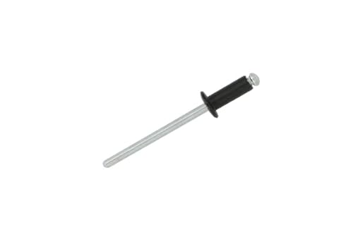 RS PRO Blind Niet, Ø 3.2mm x 12mm, Schwarz, Natur, Aluminium, 3.3mm aus Stahl, Packung a 100 Stück von RS PRO