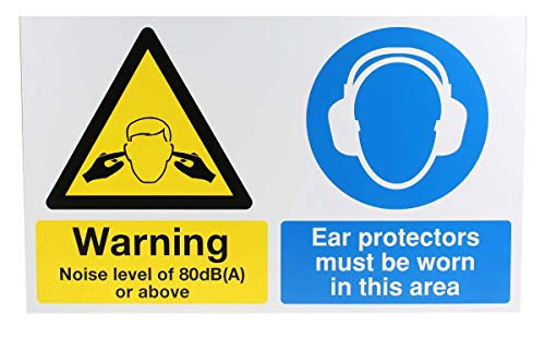 RS PRO Gefahren-Warnschild, PP 'Gehörschutz', 300 mm x 500mm von RS PRO